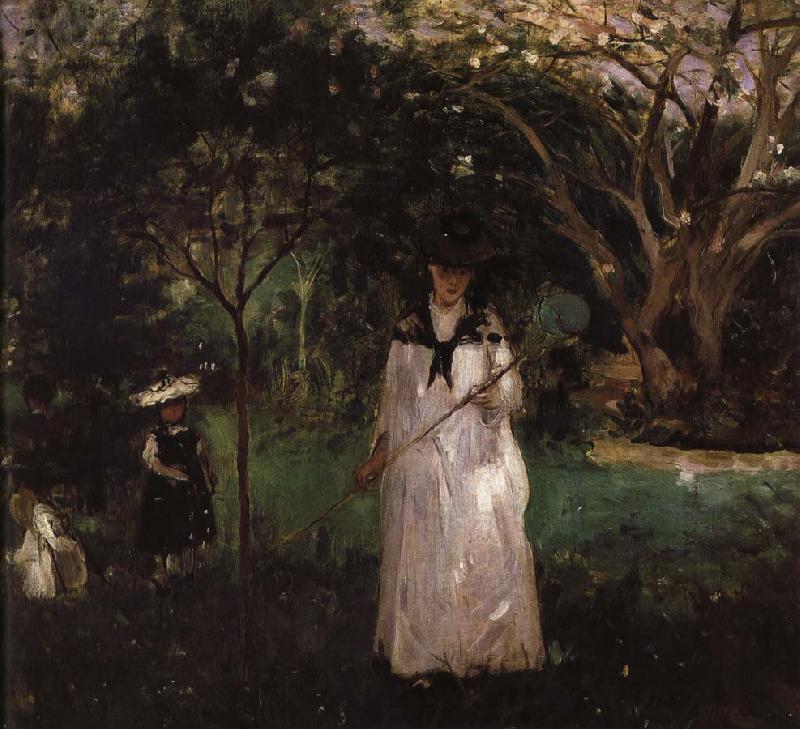 Berthe Morisot fjarilsjkt France oil painting art